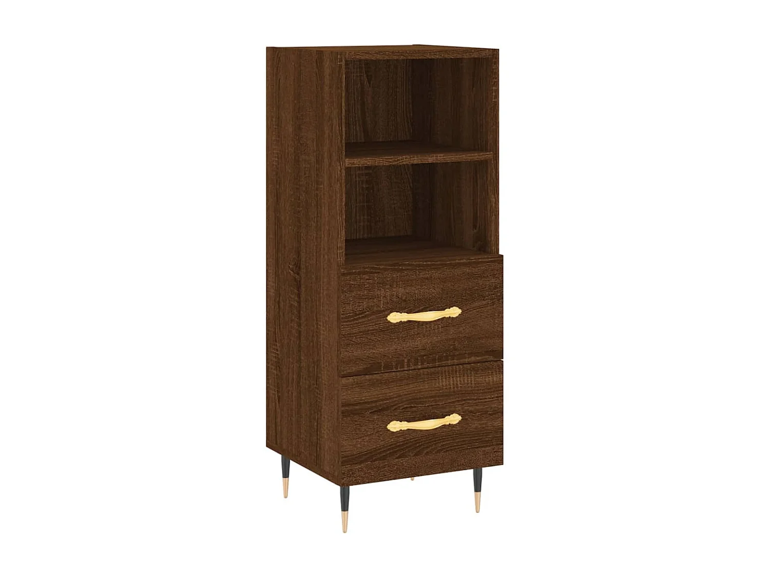 Dressoir 34,5x34x90 cm bewerkt hout bruin eikenkleur