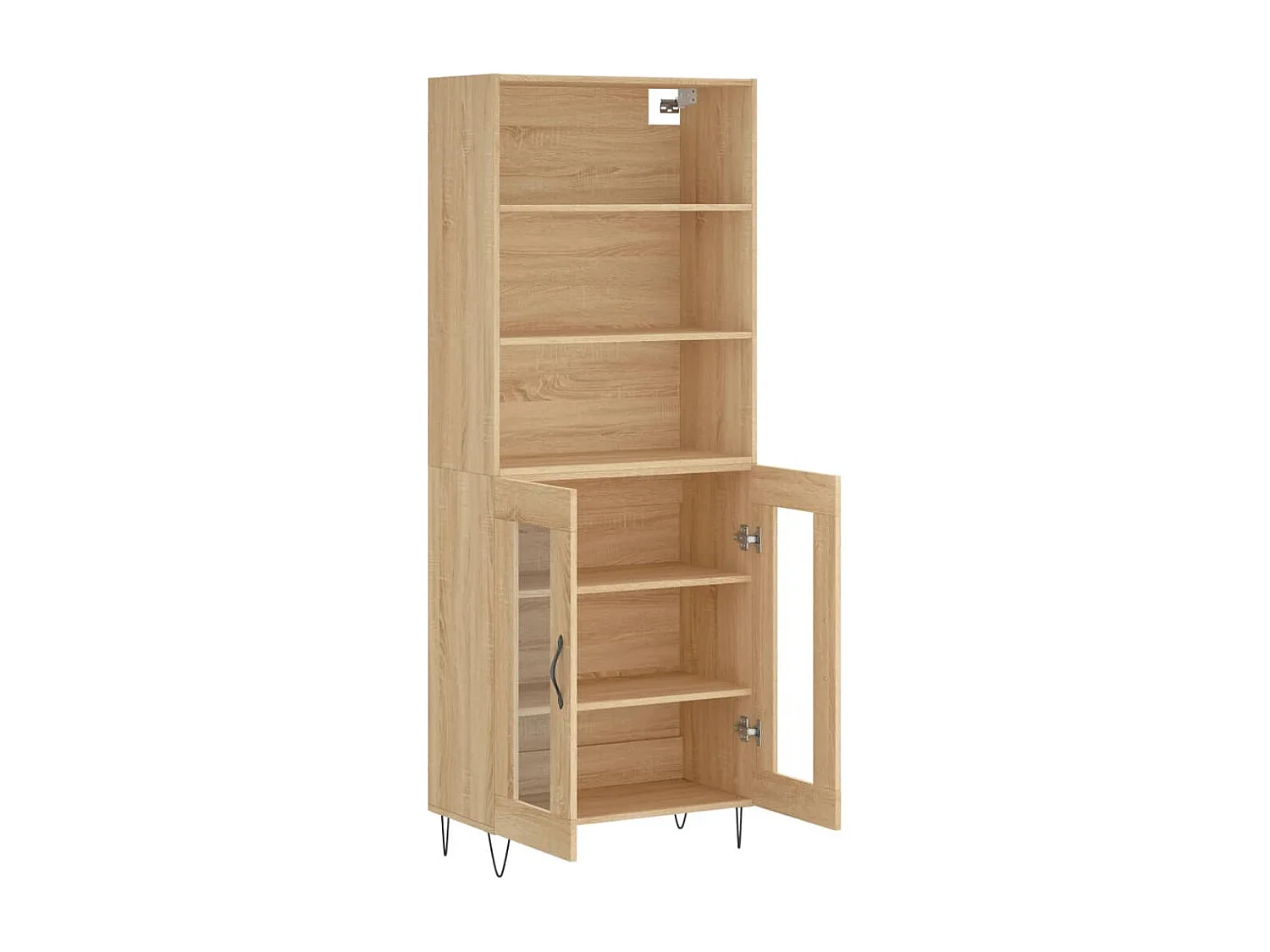 Buffet haut Chêne sonoma 69,5x34x180 cm Bois d'ingénierie