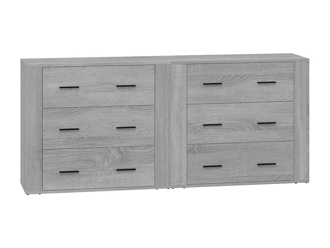 Buffets 2 pièces sonoma gris bois d'ingénierie