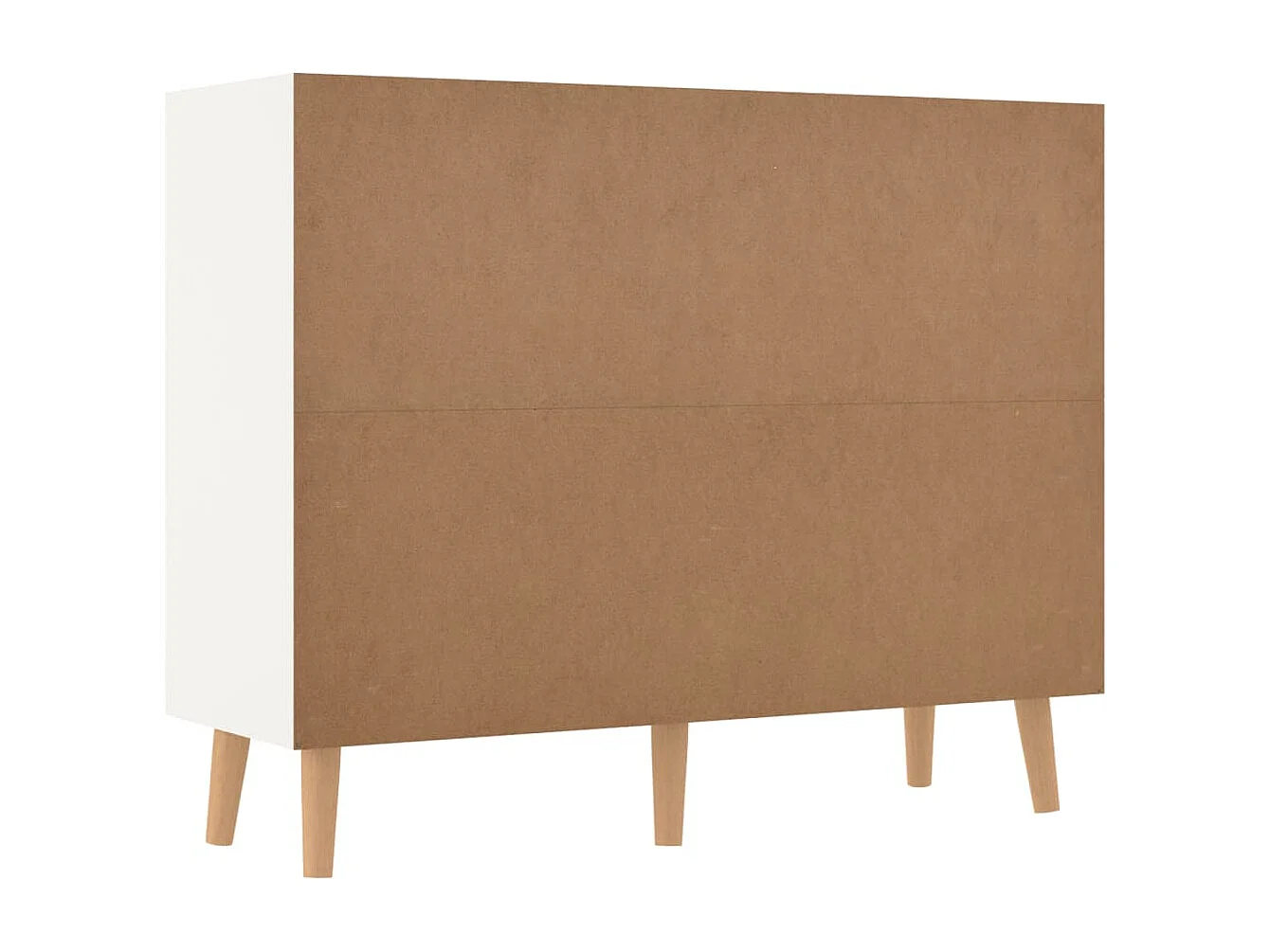 Buffet Blanc et chêne sonoma 90x30x72 cm Aggloméré