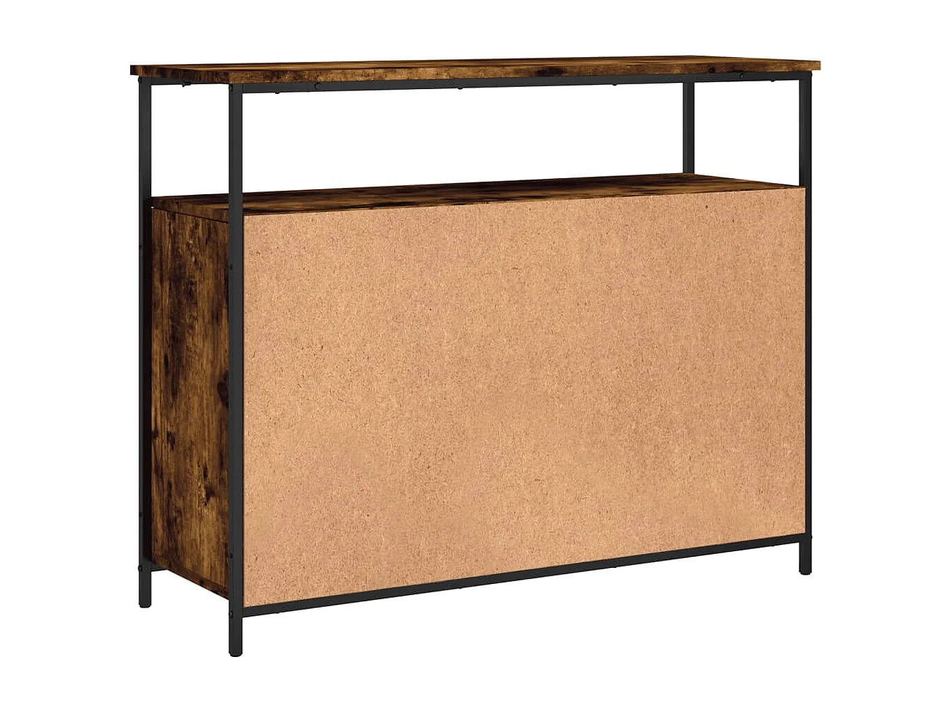 Buffet chêne fumé 100x35x80 cm bois d'ingénierie