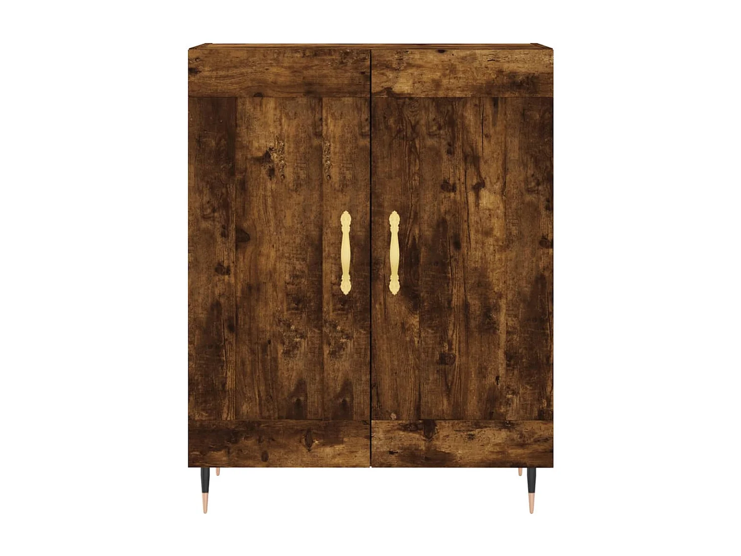 Aparador alto madera contrachapada roble ahumado 69,5x34x180 cm