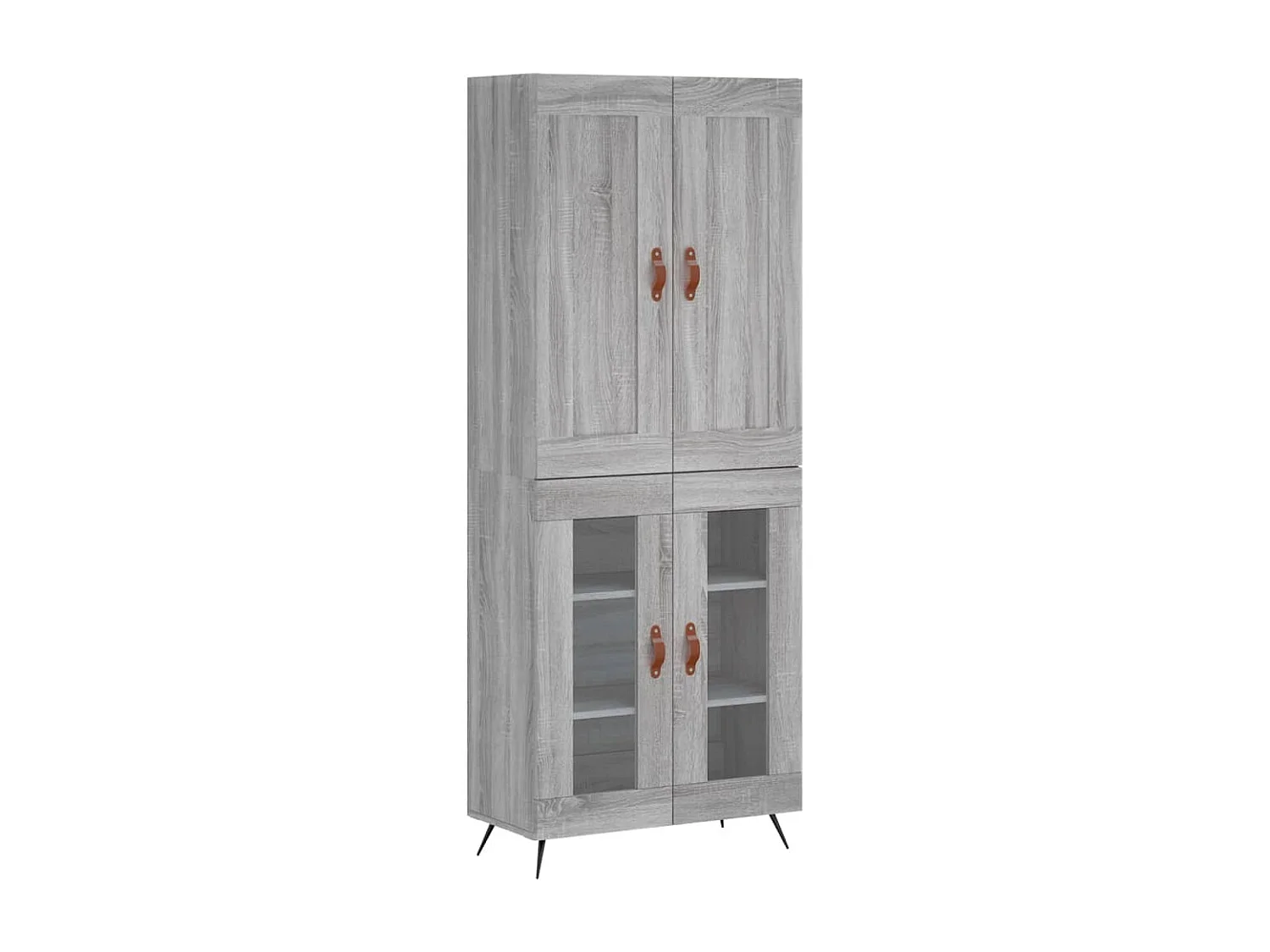 Buffet haut Sonoma gris 69,5x34x180 cm Bois d'ingénierie