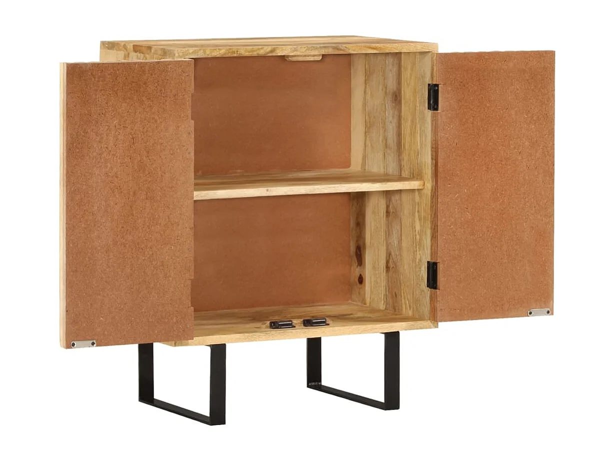 Buffet avec 2 portes 55x35x70 cm bois massif de manguier