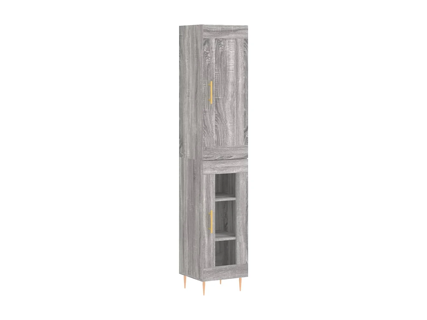 Aparador alto madera de ingeniería gris Sonoma 34,5x34x180 cm