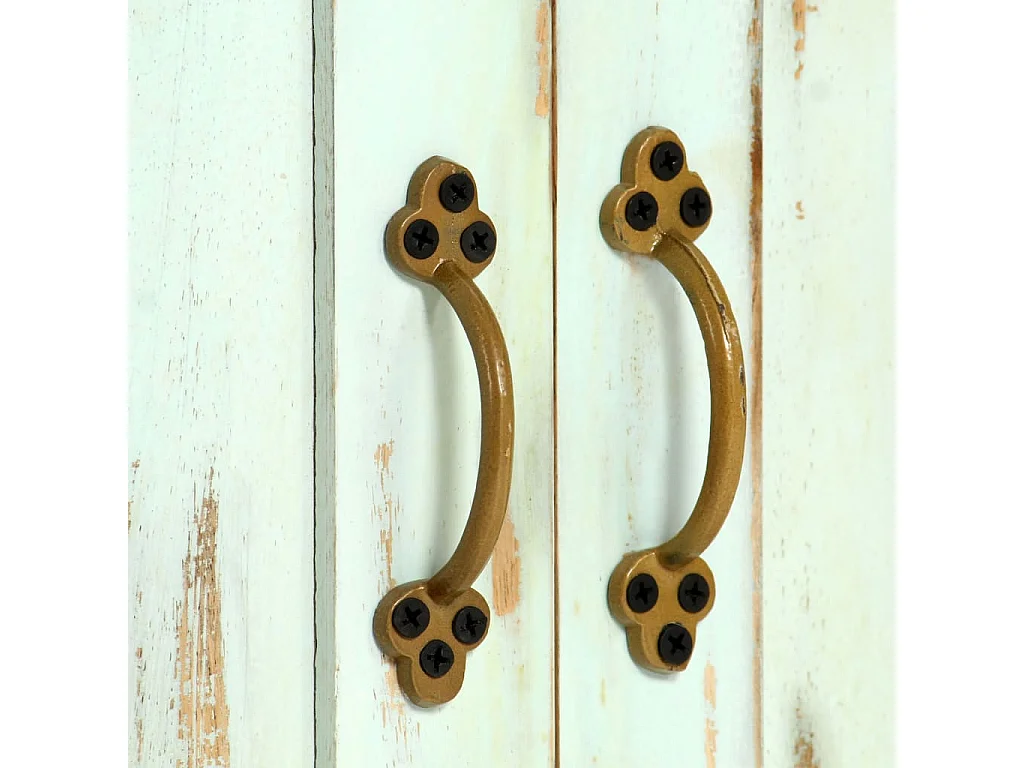 Buffet Bleu clair 110x35x70 cm Bois de manguier massif