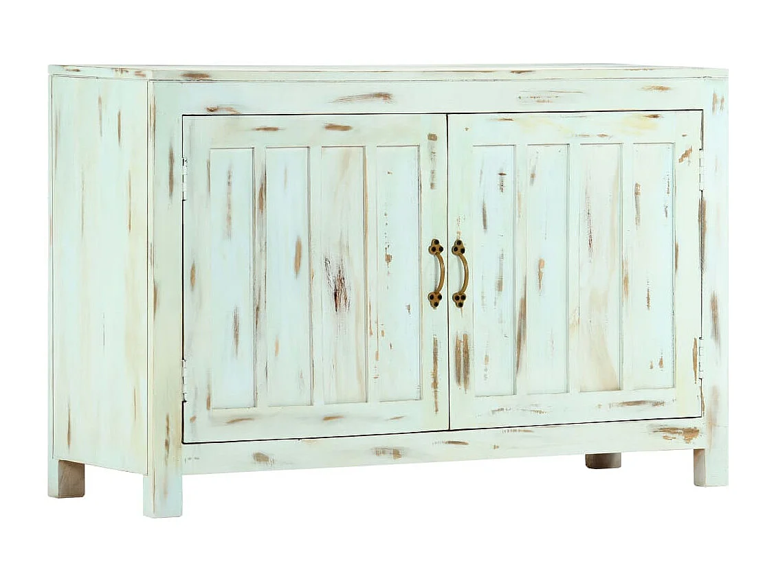 Buffet Bleu clair 110x35x70 cm Bois de manguier massif