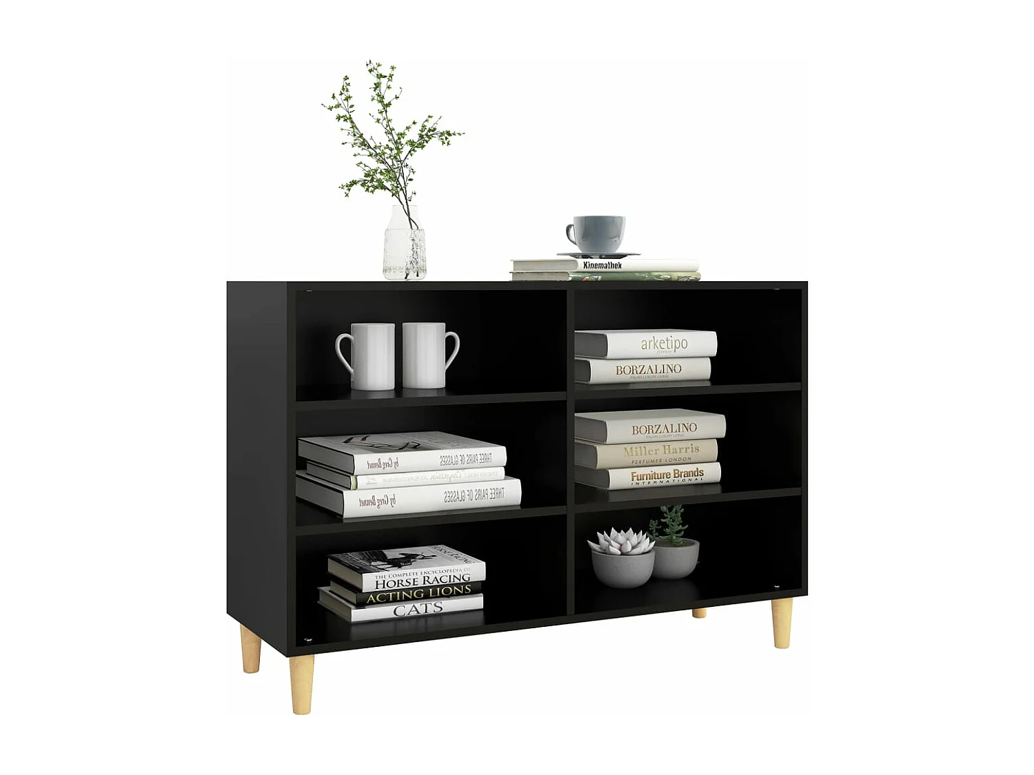 Buffet Noir 103,5x35x70 cm Aggloméré