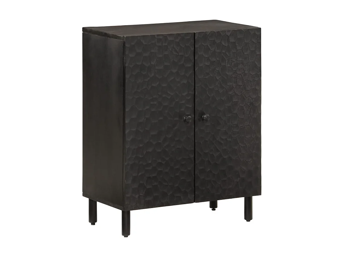 Armoires latérales 3pièces noir 60x33x75cm bois massif de manguier