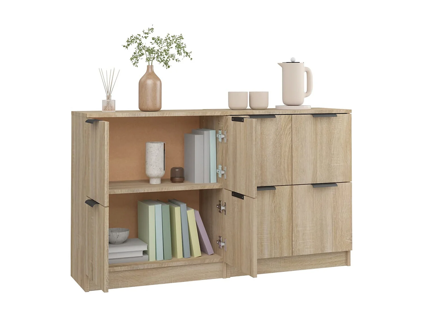 Buffets 2 pièces Chêne Sonoma 60x30x70 cm Bois d'ingénierie