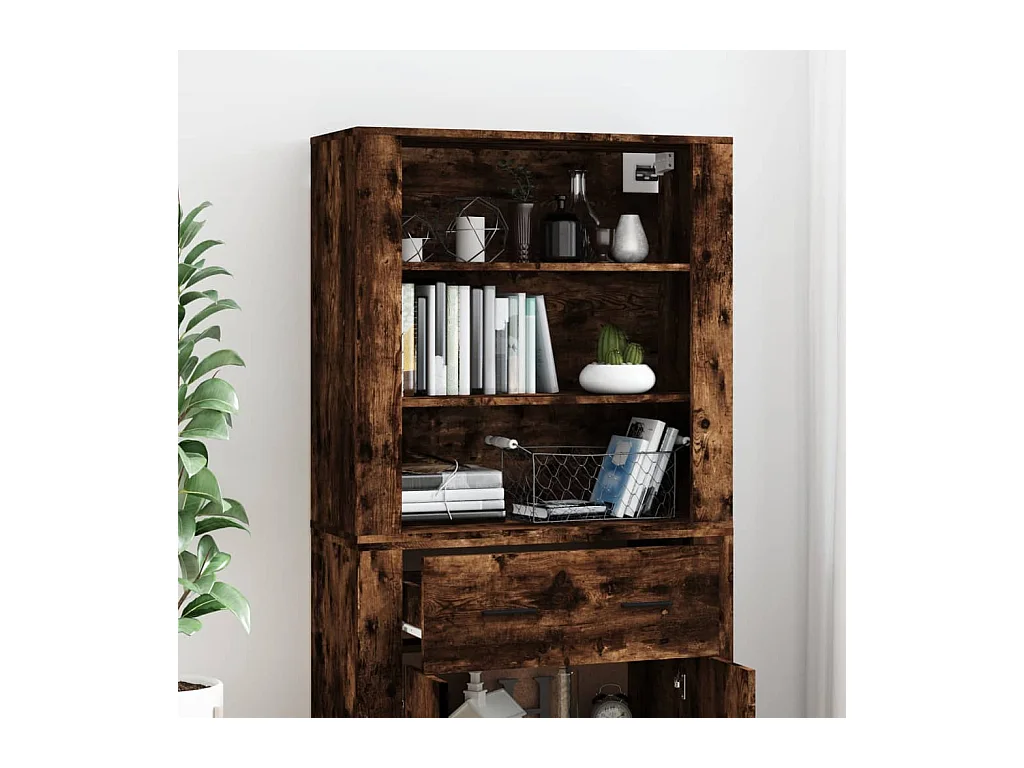 Buffet haut Chêne fumé Bois d'ingénierie