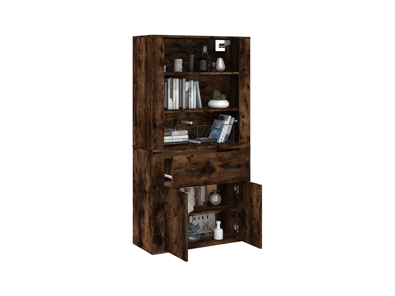 Buffet haut Chêne fumé Bois d'ingénierie