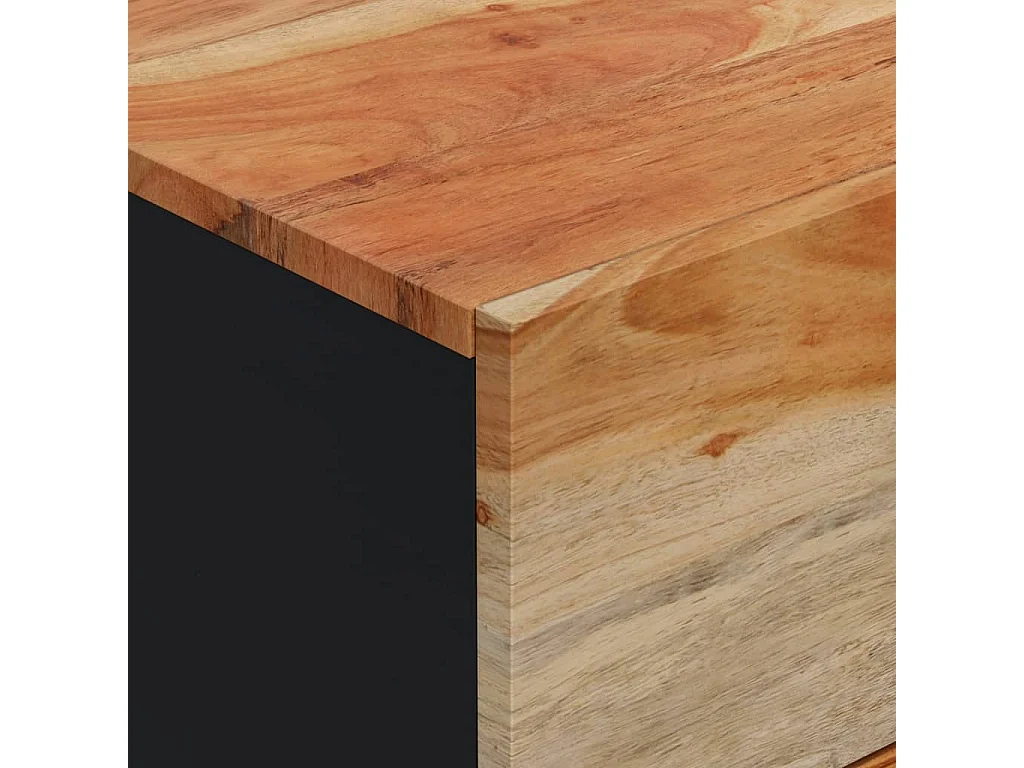 Aparador con 3 cajones madera maciza acacia 40x33,5x75 cm