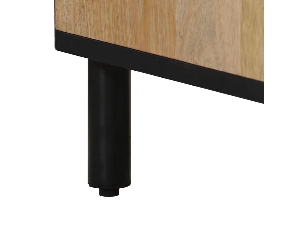 Armario auxiliar madera maciza de mango 60x33x75 cm