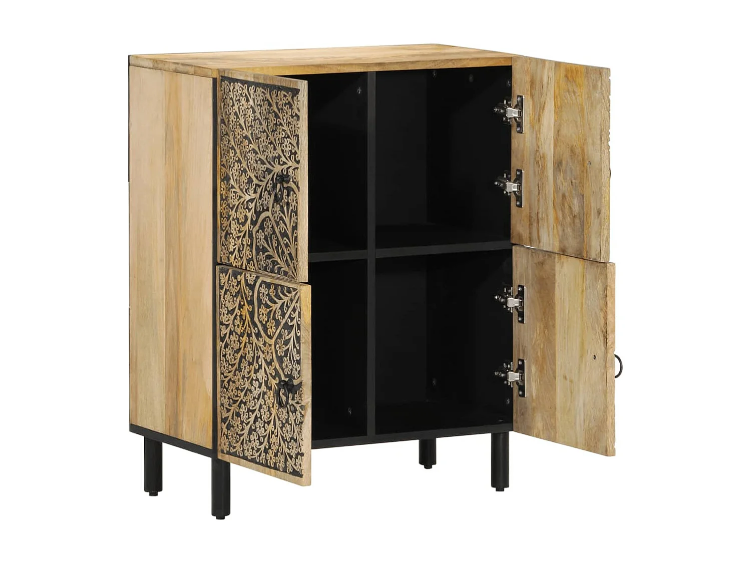 Armoire latérale 60x33x75 cm bois massif de manguier