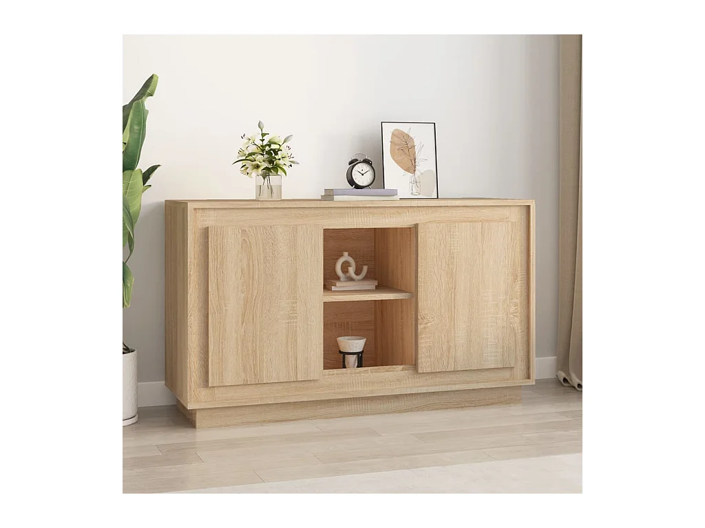 Buffet chêne sonoma 102x35x60 cm bois d'ingénierie