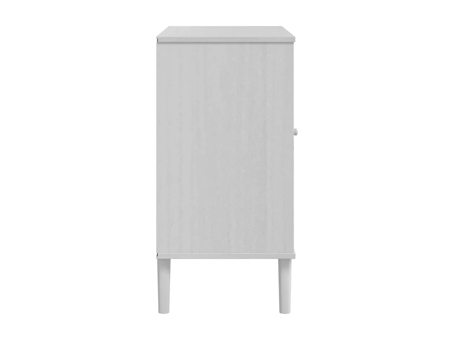 Dressoir SENJA 80x40x80 cm rattan look massief grenenhout wit