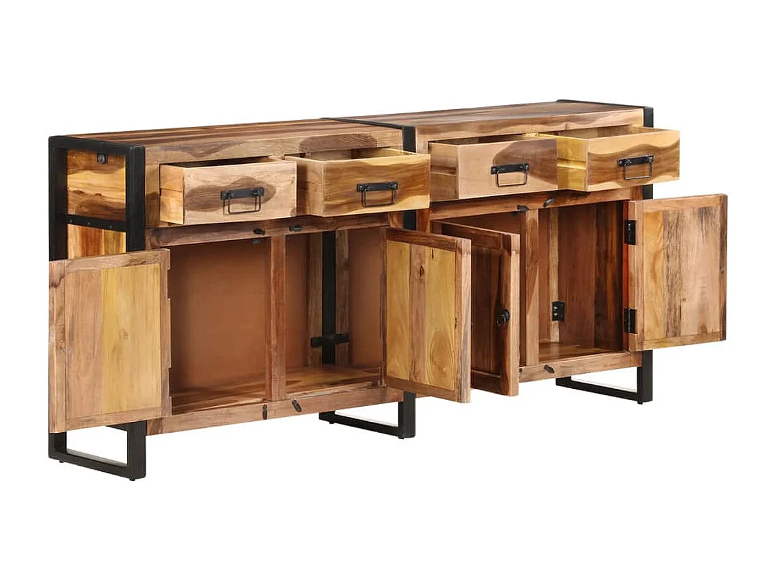 Buffet 172x35x80 cm Bois d'acacia solide avec finition miel