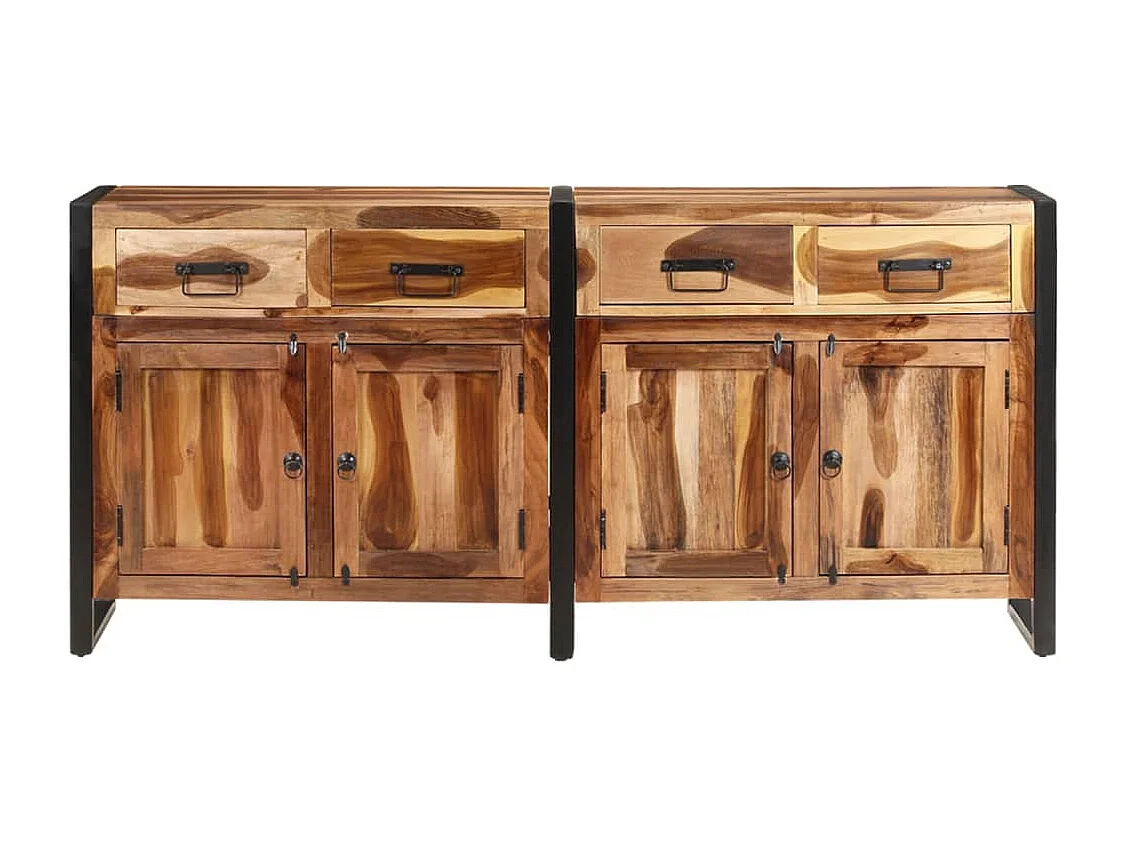 Buffet 172x35x80 cm Bois d'acacia solide avec finition miel