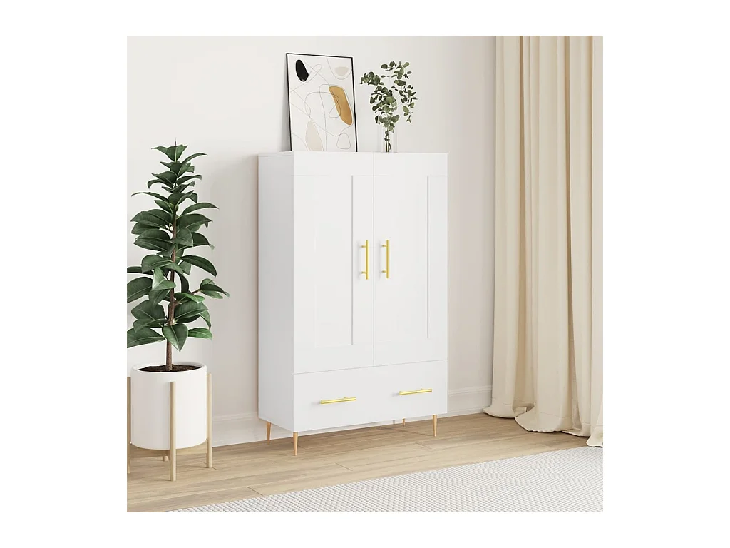 Aparador alto 69,5x31x115 cm derivados de madeira branco