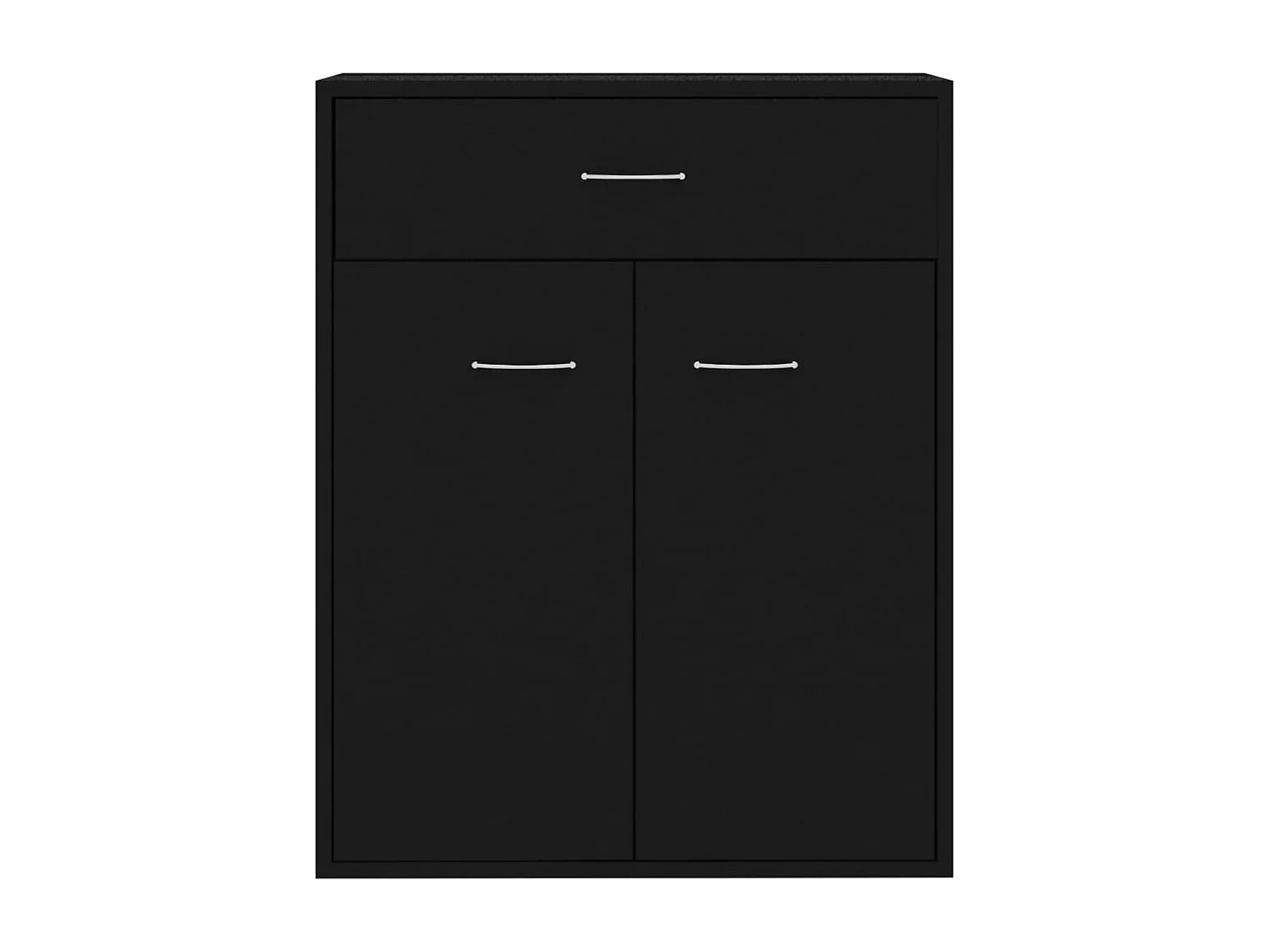 Buffet Noir 60x30x75 cm Aggloméré