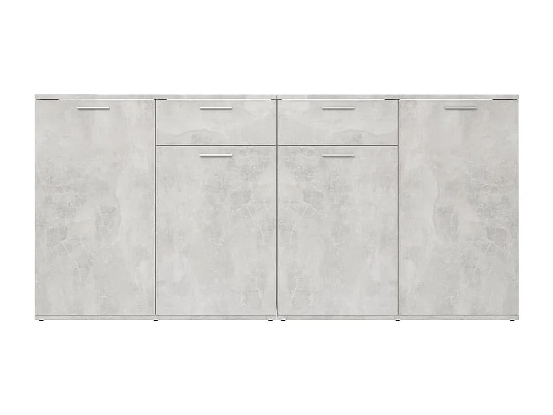 Buffet Gris béton 160x36x75 cm Aggloméré