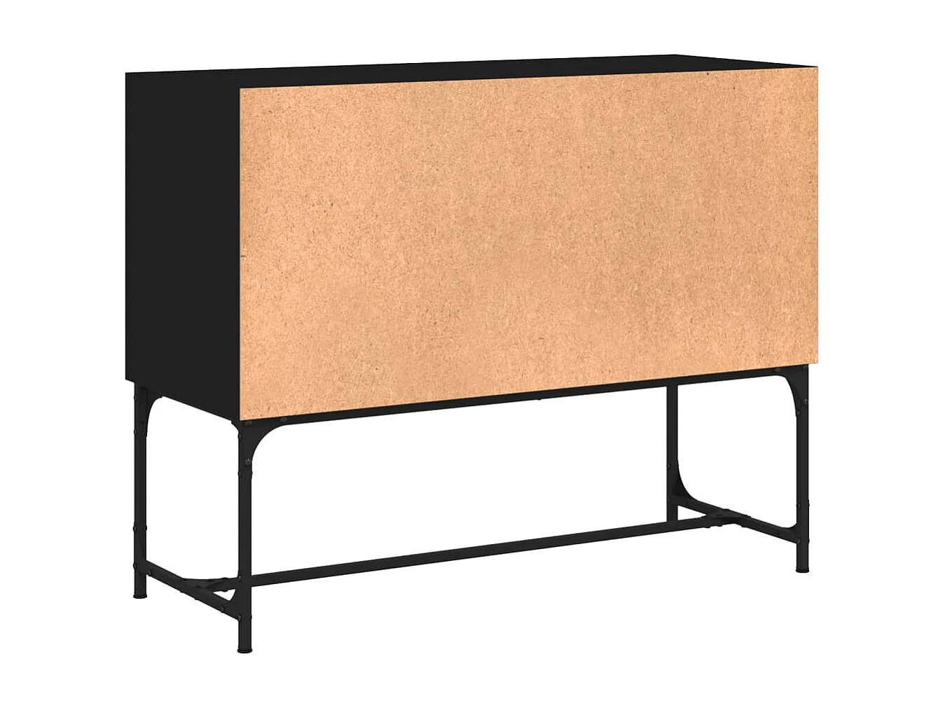 Buffet noir 100x40x79,5 cm bois d'ingénierie