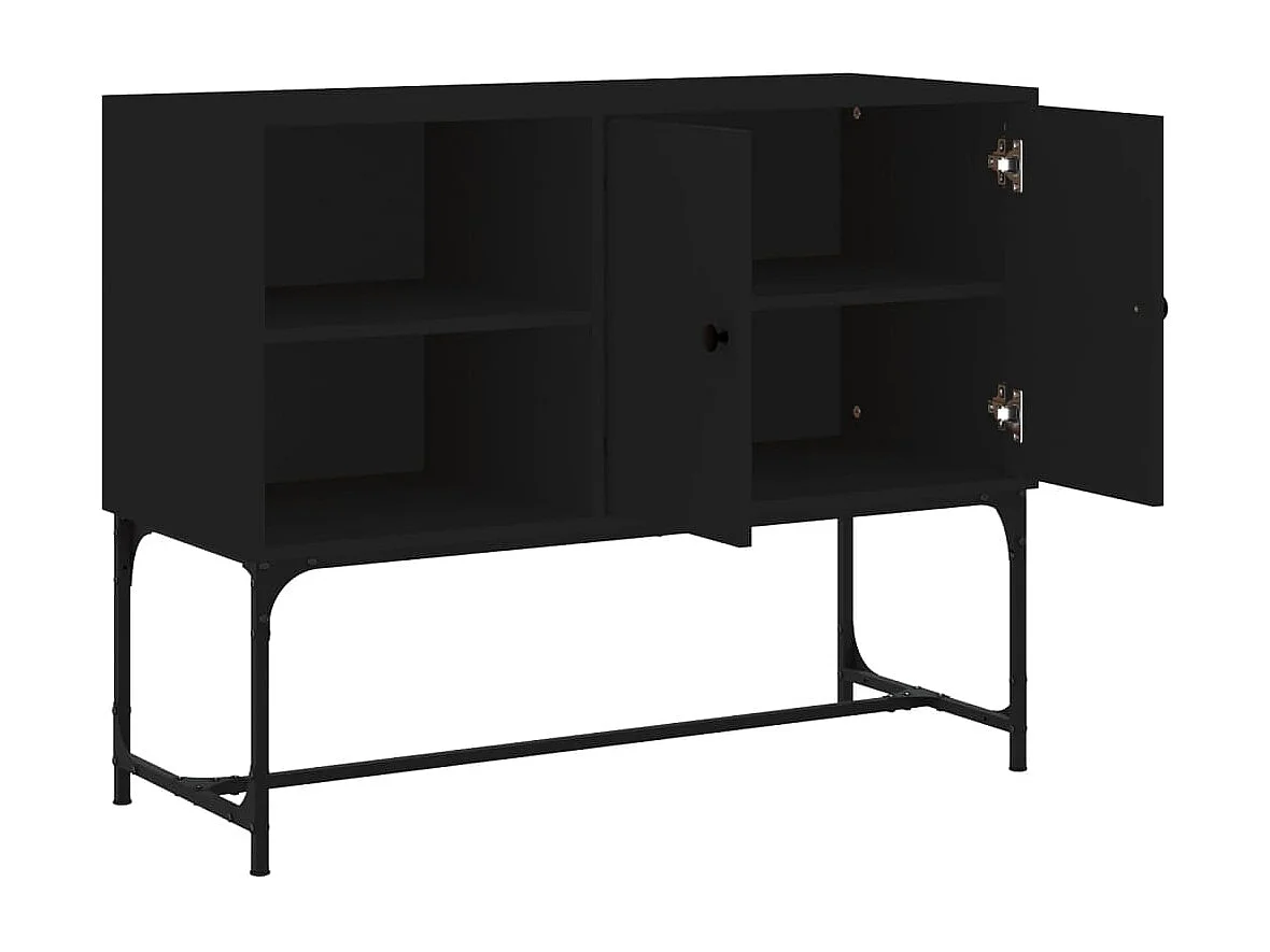 Buffet noir 100x40x79,5 cm bois d'ingénierie
