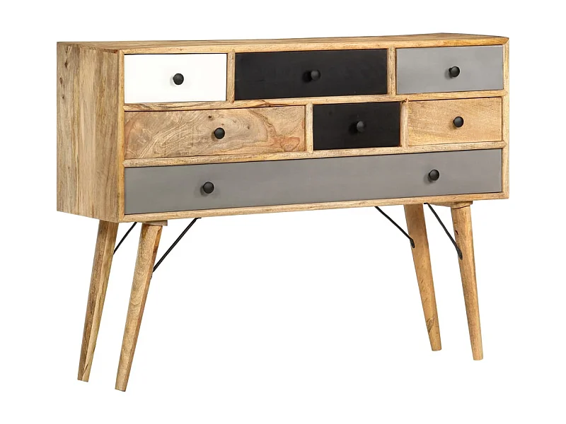 Aparador de madera maciza de mango 110x30x82 cm