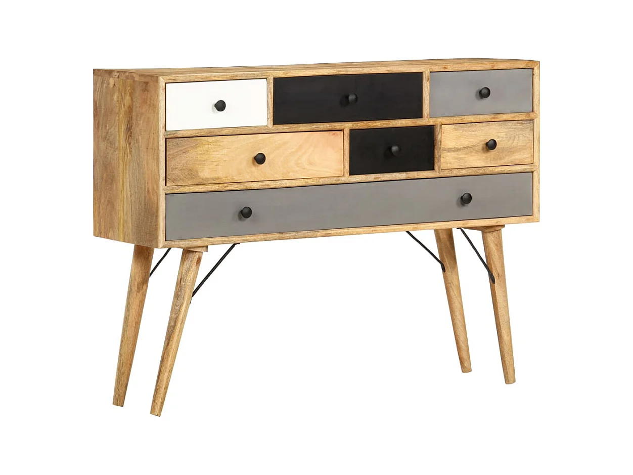 Aparador de madera maciza de mango 110x30x82 cm