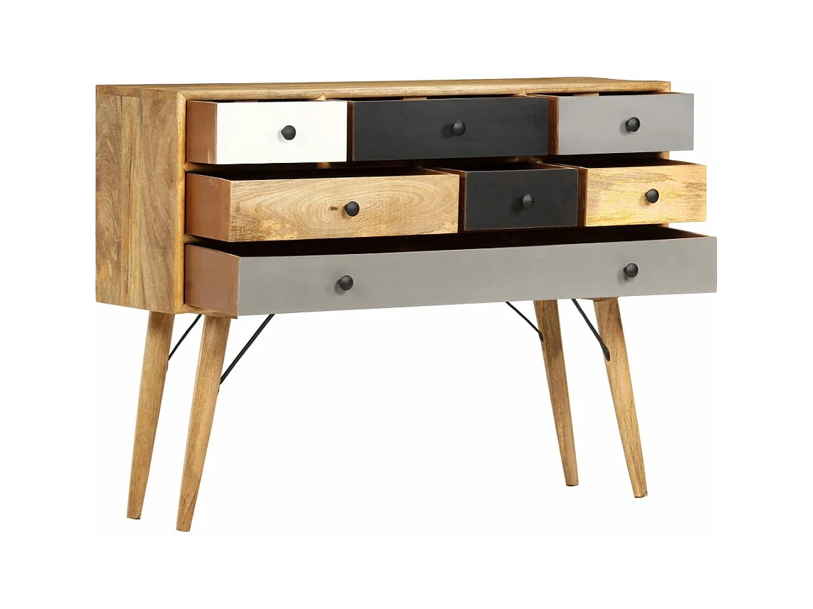 Aparador de madera maciza de mango 110x30x82 cm