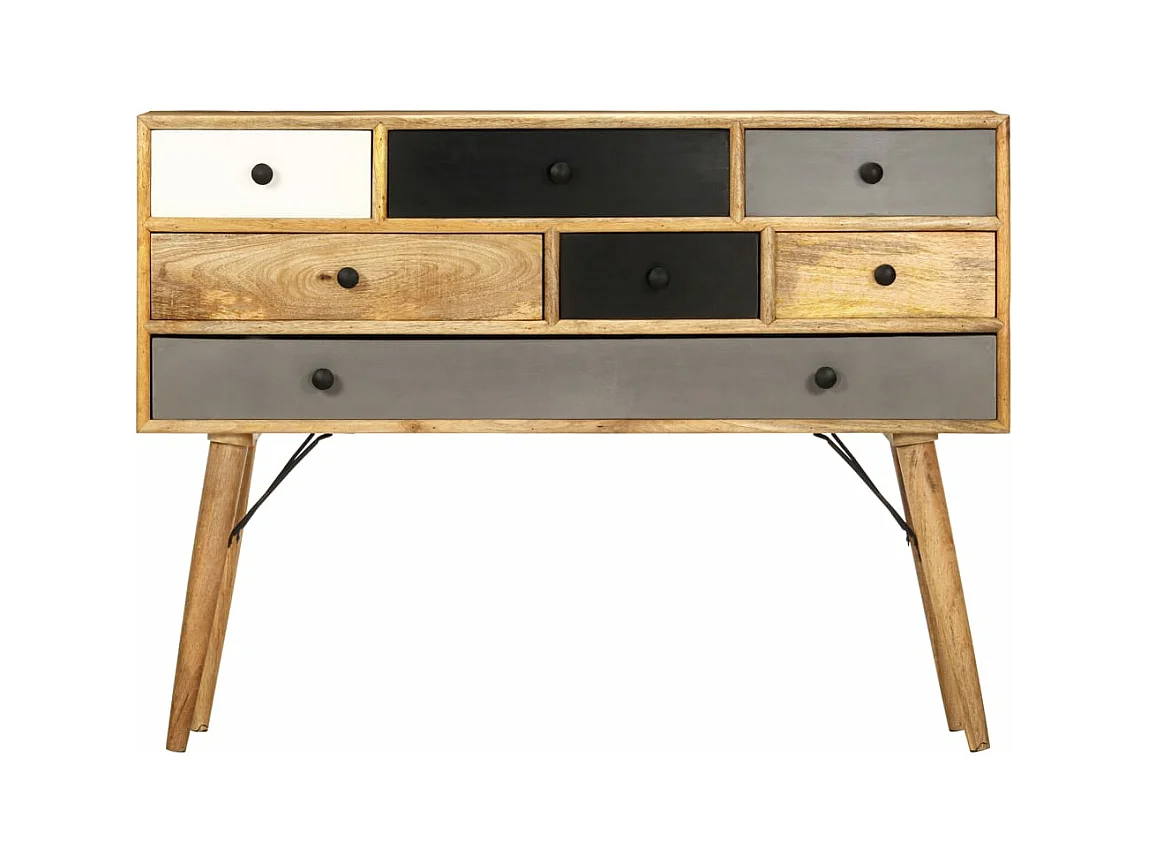 Aparador de madera maciza de mango 110x30x82 cm