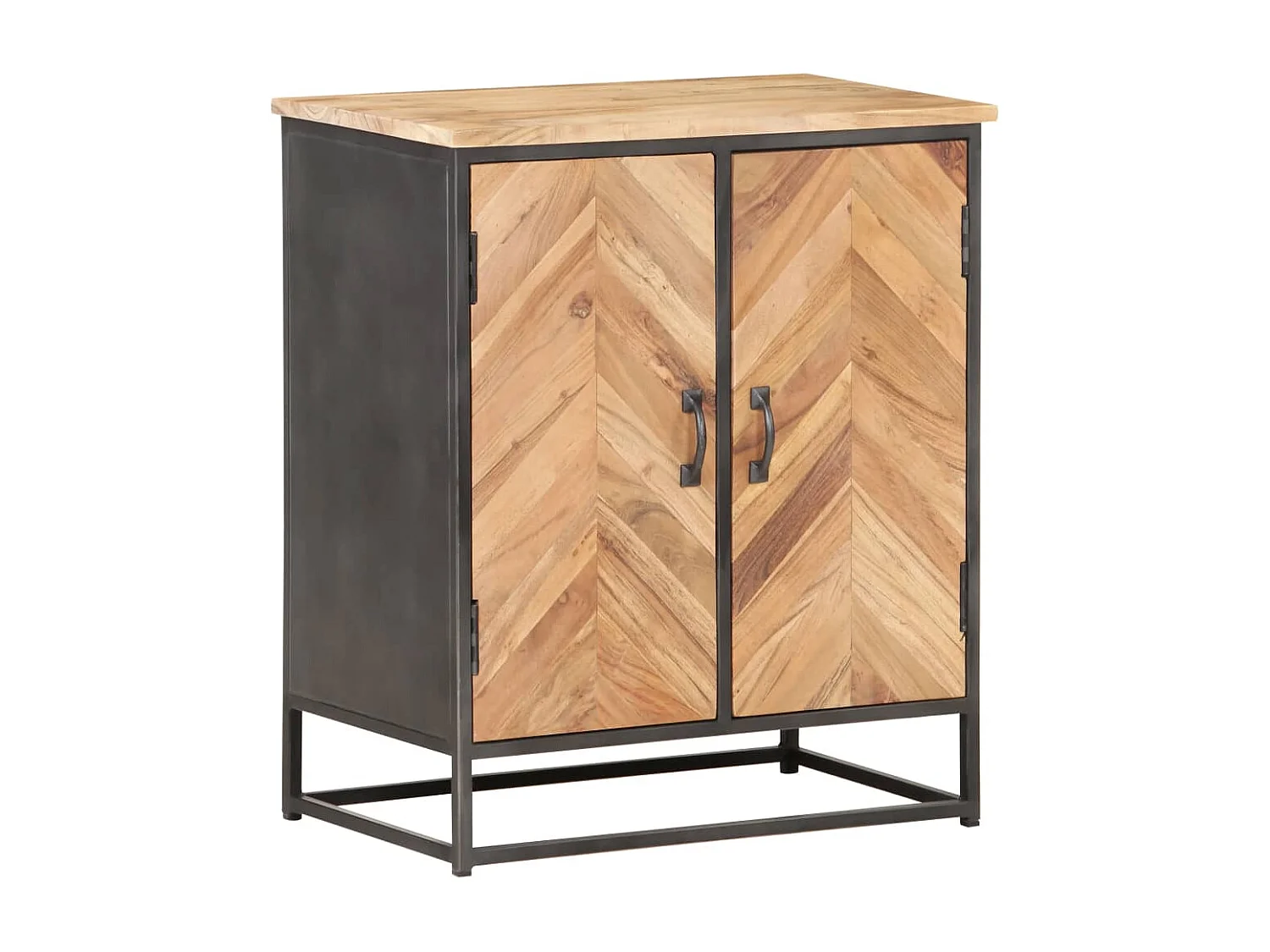 Aparador de madera maciza de acacia 60x35x70 cm