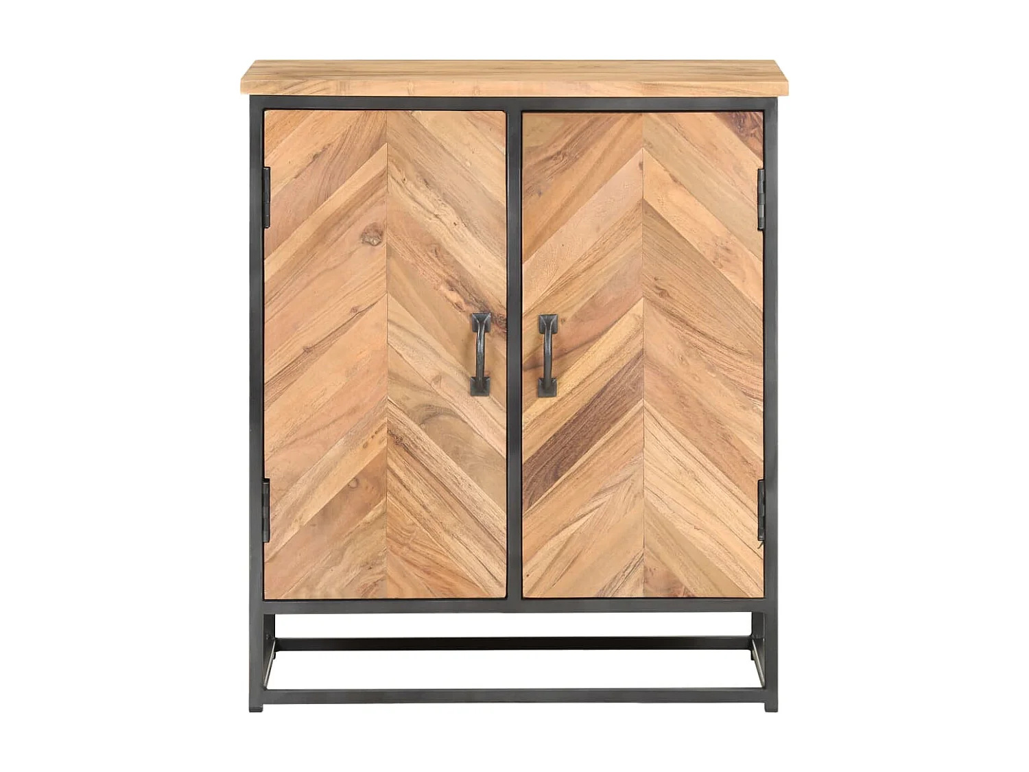 Aparador de madera maciza de acacia 60x35x70 cm