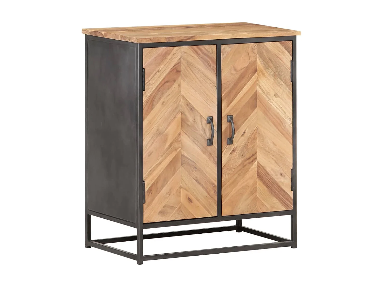 Aparador de madera maciza de acacia 60x35x70 cm