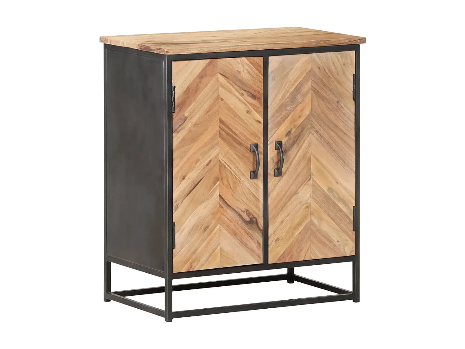 Aparador de madera maciza de acacia 60x35x70 cm