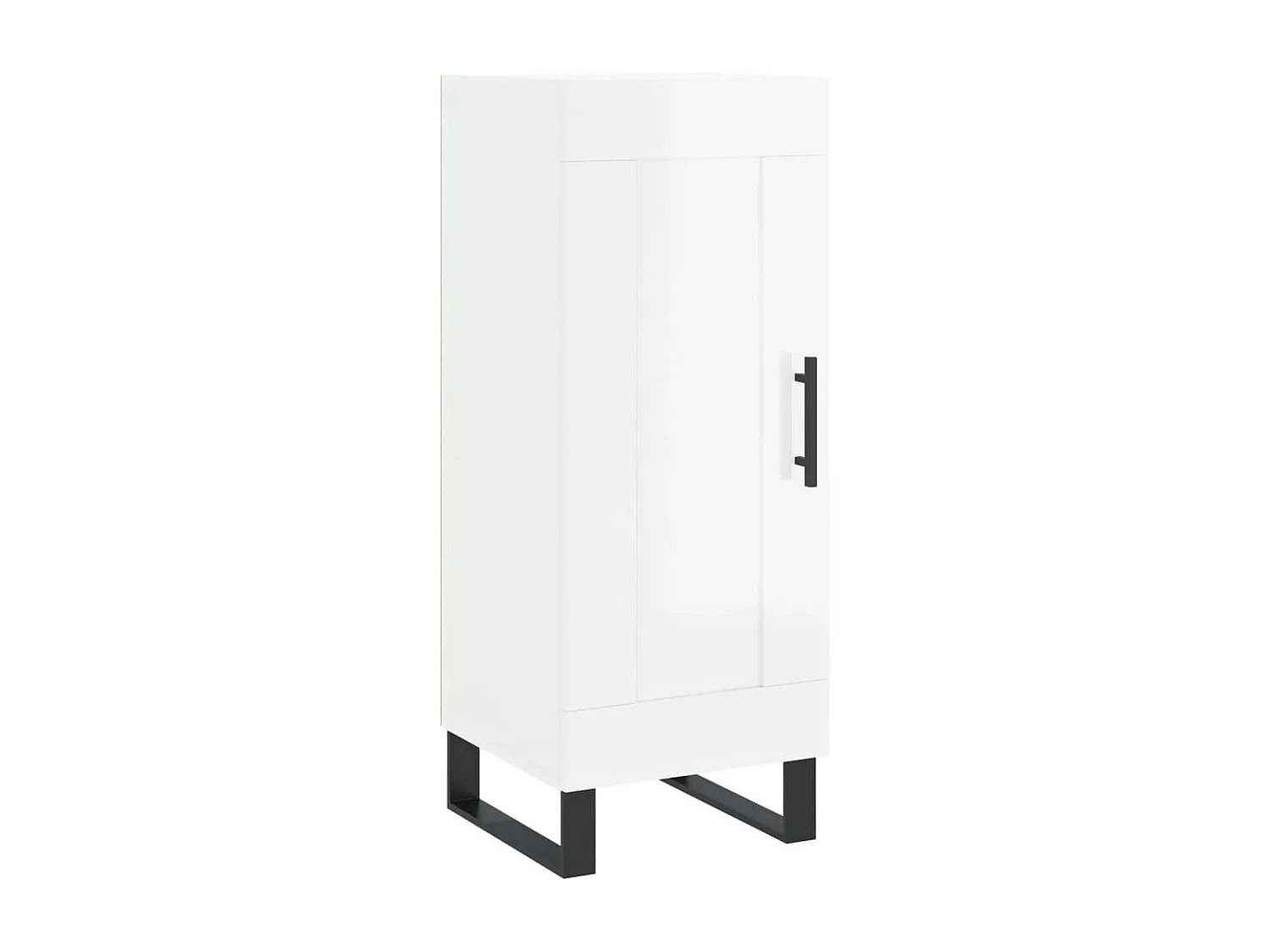 Armário alto 34,5x34x180 cm madeira processada branco brilhante