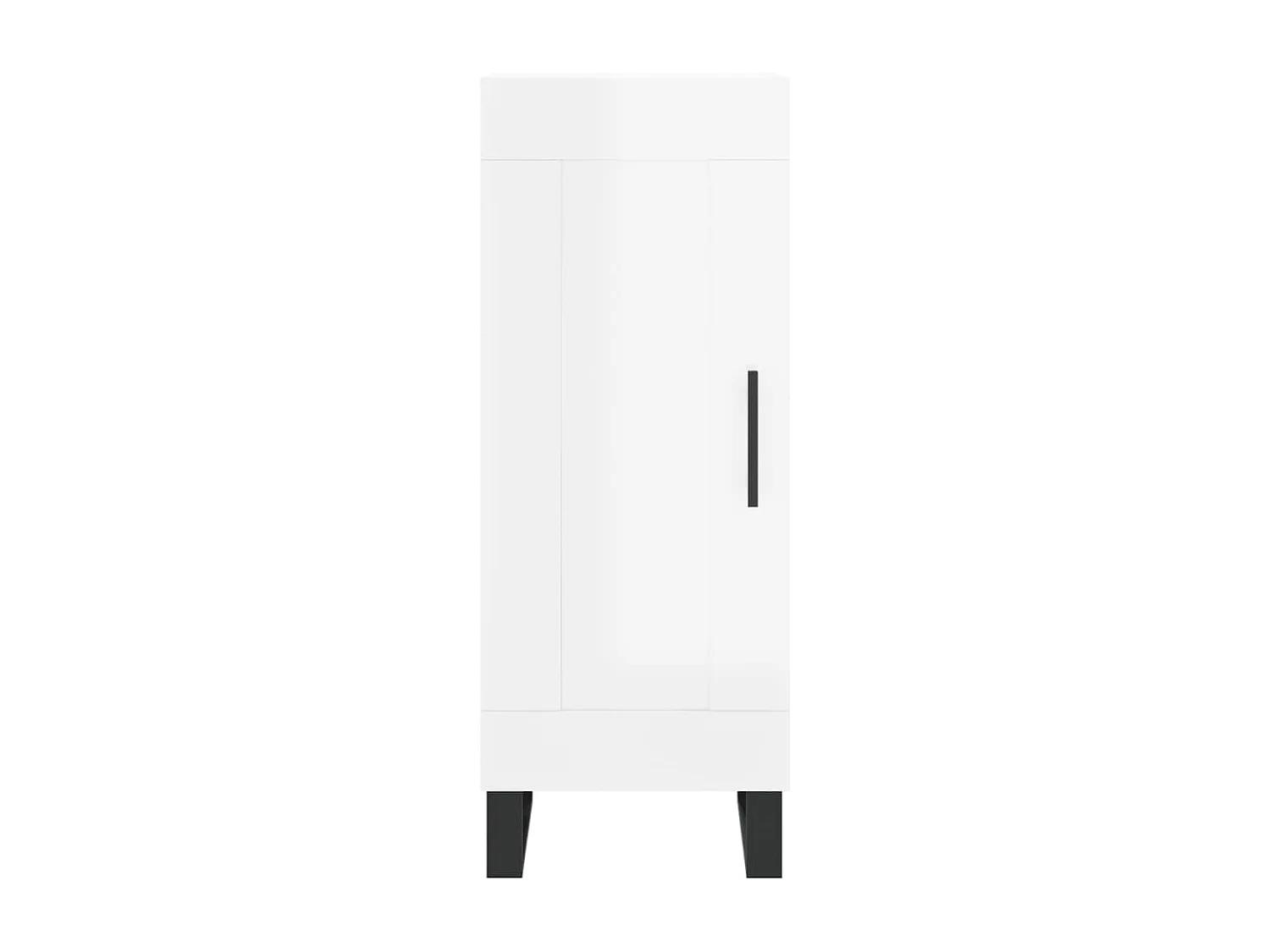 Armário alto 34,5x34x180 cm madeira processada branco brilhante