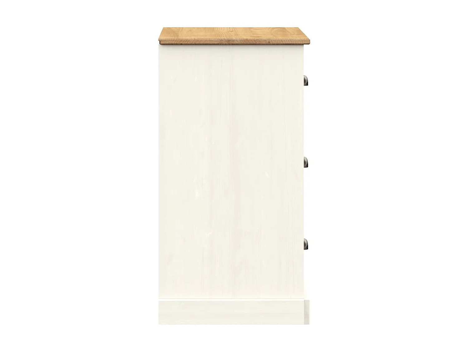 Buffet avec tiroirs VIGO 78x40x75 cm blanc bois massif de pin