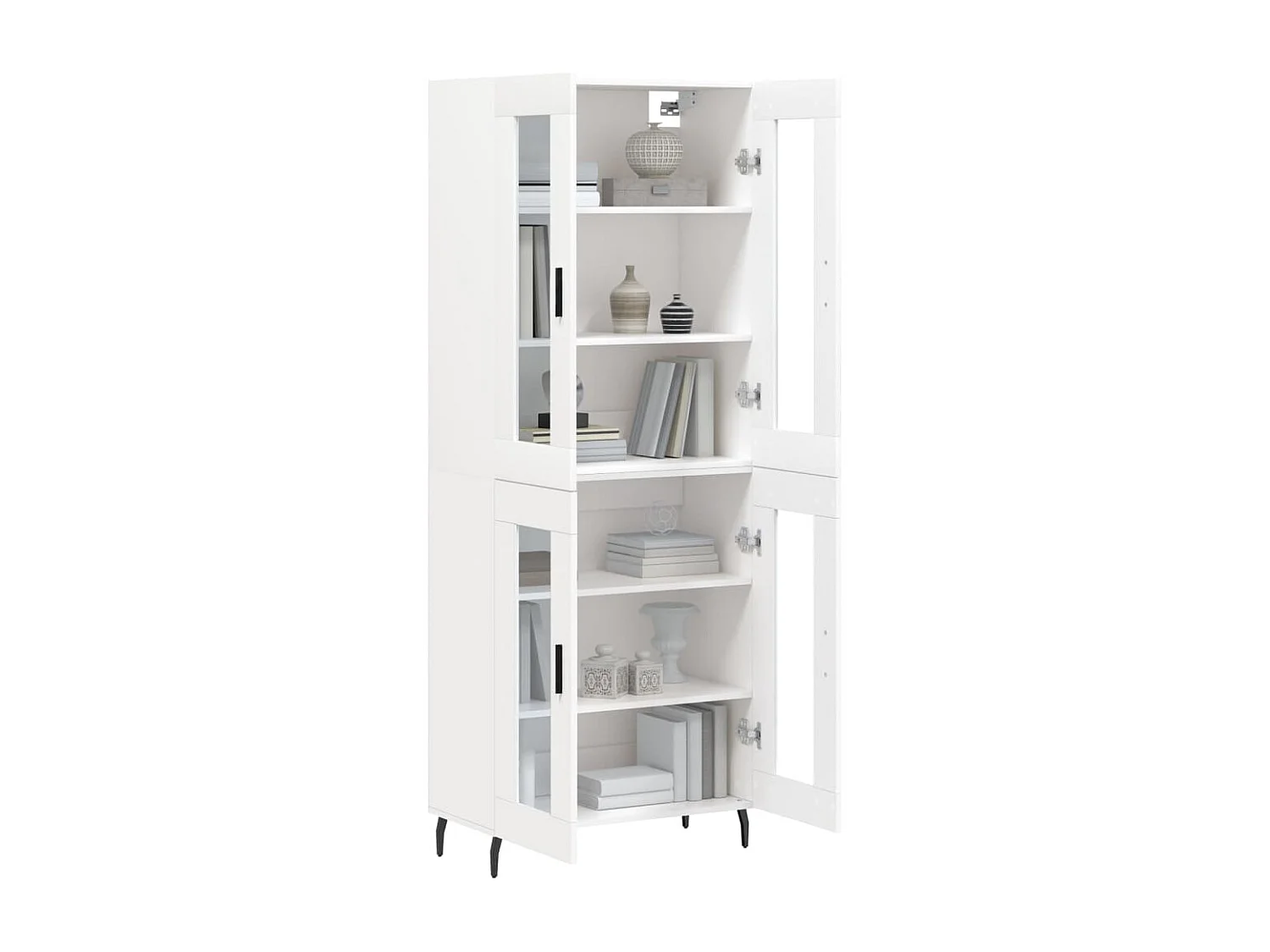 Buffet haut Blanc 69,5x34x180 cm Bois d'ingénierie