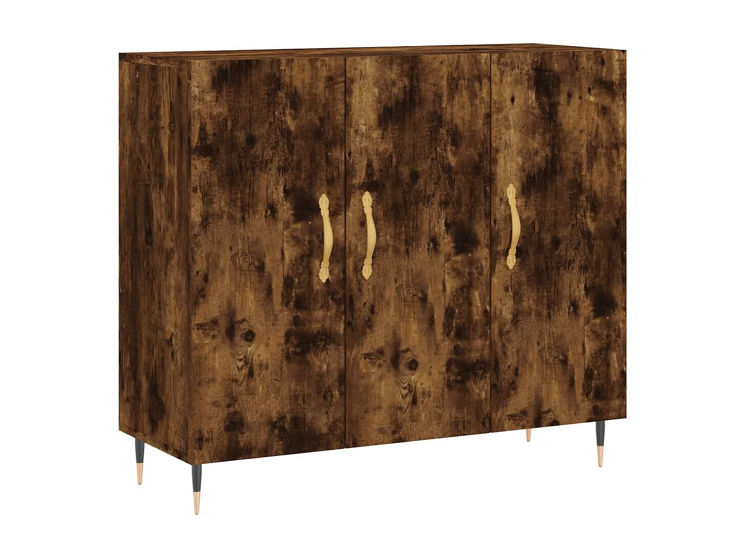 Buffet chêne fumé 90x34x80 cm bois d'ingénierie
