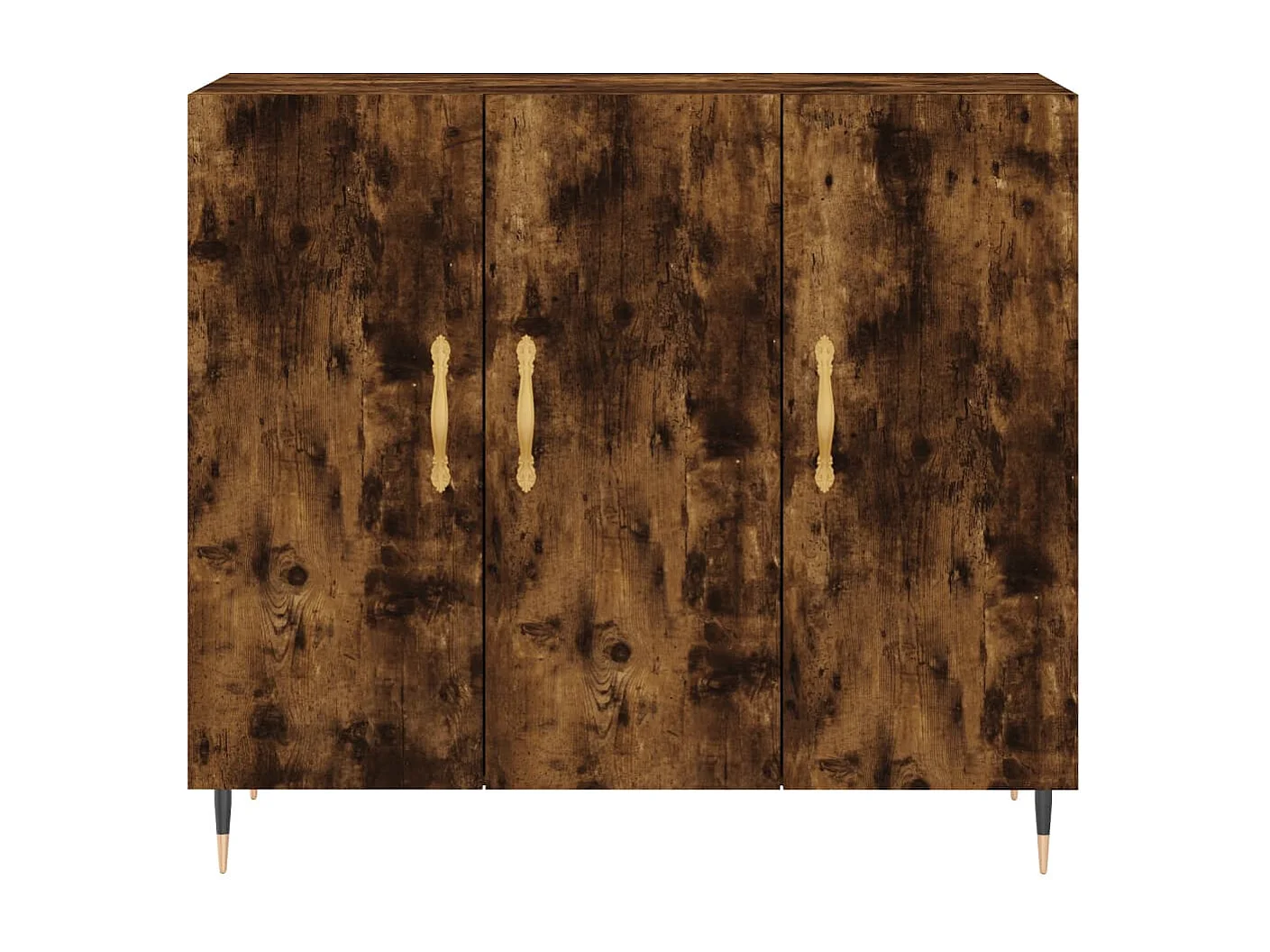Buffet chêne fumé 90x34x80 cm bois d'ingénierie