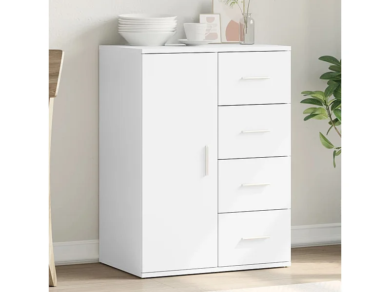 Dressoir 59x39x80 cm bewerkt hout wit