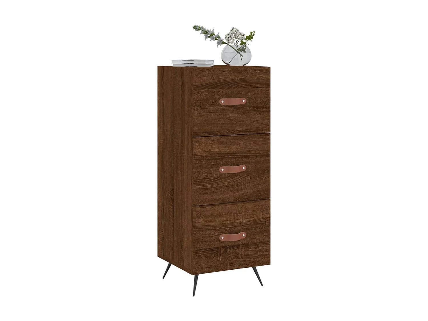Buffet Chêne marron 34,5x34x90 cm Bois d'ingénierie