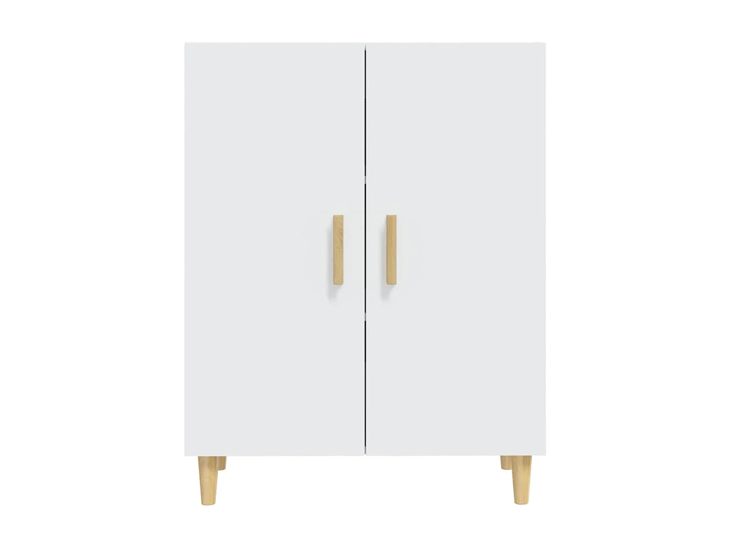 Aparador de madera contrachapada blanco 70x34x90 cm