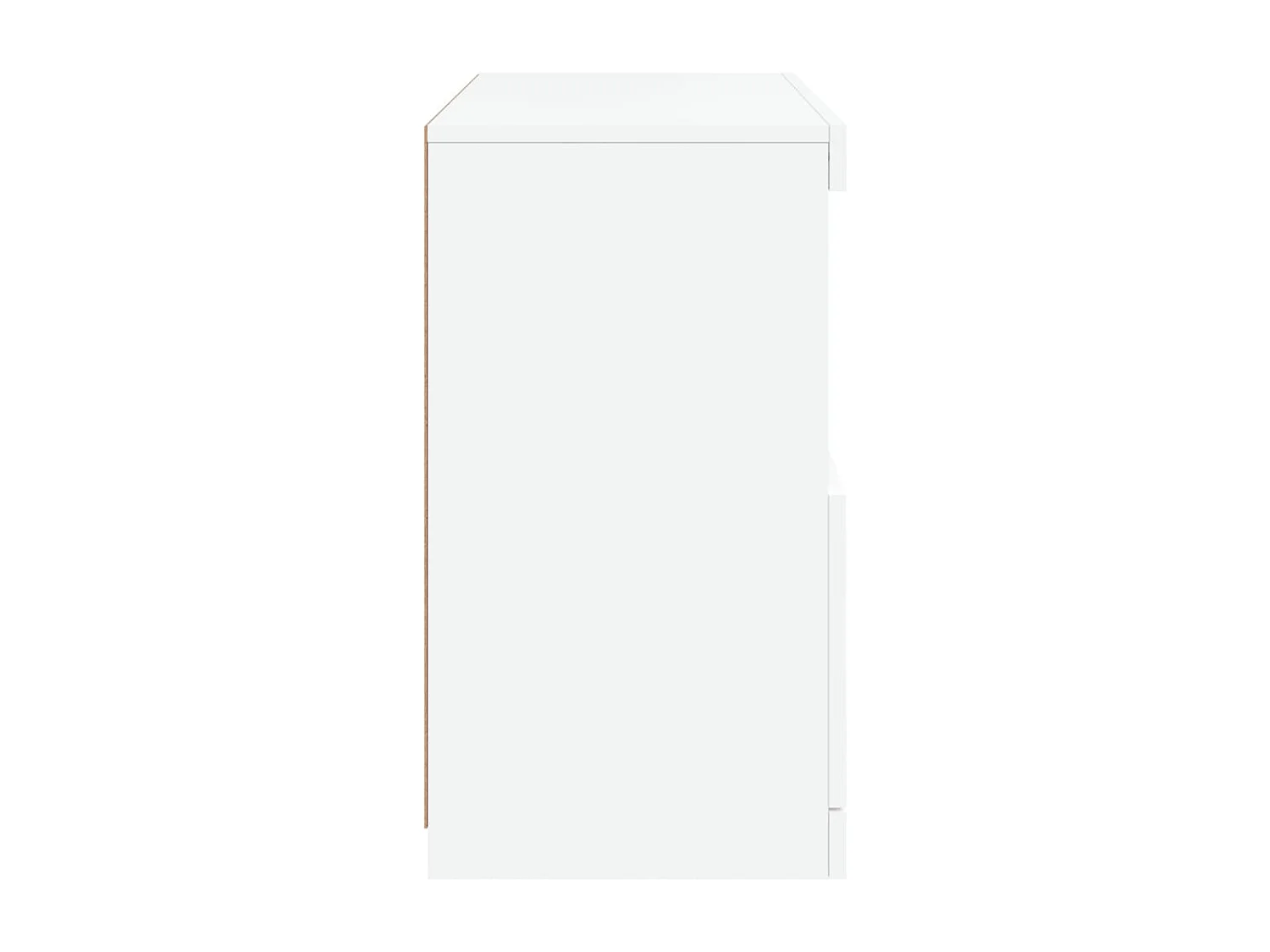 Buffet avec lumières LED blanc 60x37x67 cm