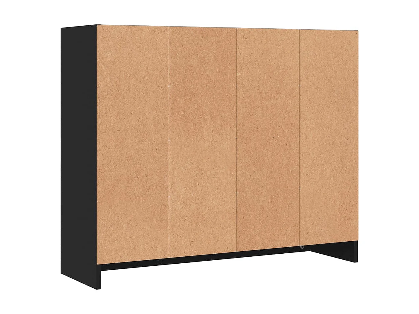 Buffet noir 91x28x75 cm bois d'ingénierie