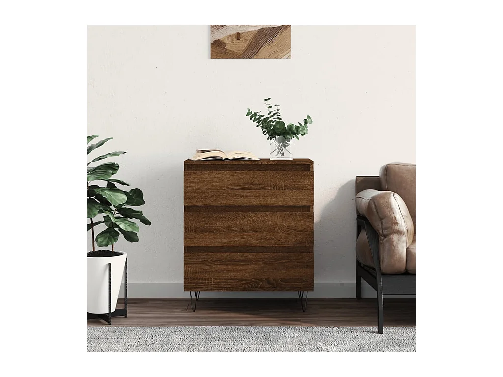 Buffet Chêne marron 60x35x70 cm Bois d'ingénierie