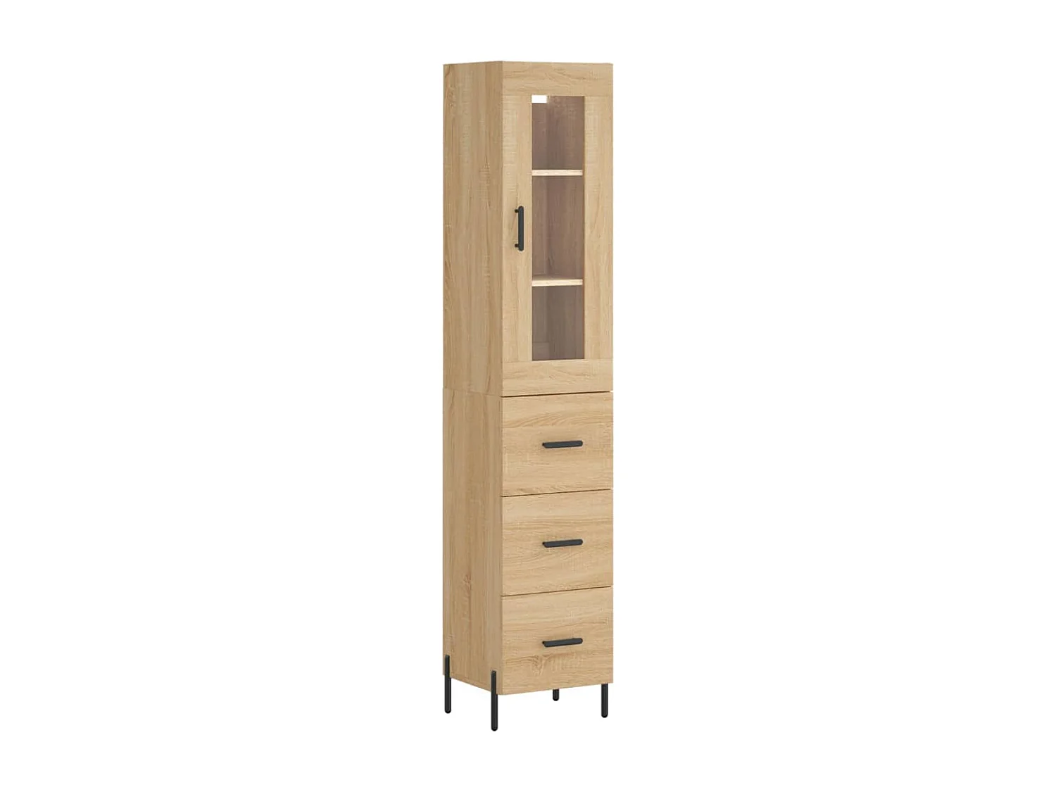 Buffet haut Chêne sonoma 34,5x34x180 cm Bois d'ingénierie