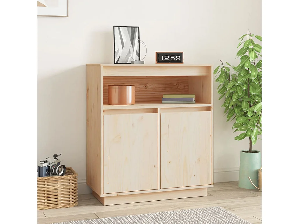 Aparador de madera maciza de pino 70x34x80 cm